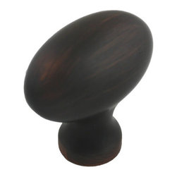 Cosmas - Cosmas 6022ORB Oil Rubbed Bronze Oval Oblong Cabinet Knob, Set of 5 - Cabinet And Drawer Knobs
