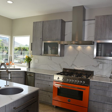 Gray Contemporary Kitchen