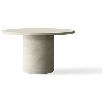 Aura Round Concrete Dining Table, Concrete