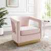 Frolick Performance Velvet Armchair, Pink