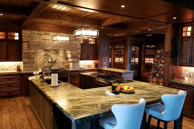 Inspiration for a large craftsman kitchen remodel in Other