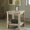 Rustic Accents End Table, Distressed Bisque