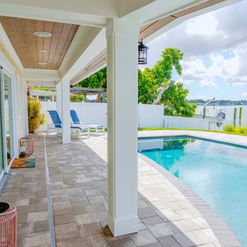Covered Walkway Overlooking Pool
