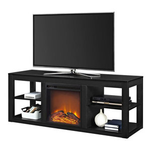 Lincoln Convertible Media Electric Fireplace Transitional
