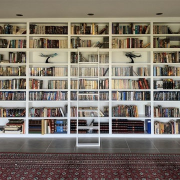 Custom Home Library with Ladder