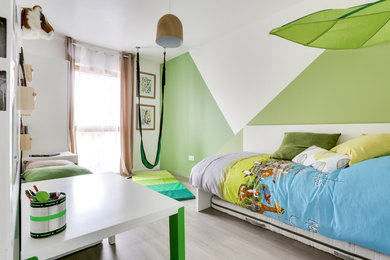 Aménagement d'une chambre d'enfant contemporaine.