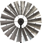 Windmill Ceiling Fan Co - 52 Inch Brushed Metal Windmill Ceiling Fan, The Patriot Fan - Brushed Metal Windmill Ceiling Fan  | The Patriot Fan- You're sure to make a dynamic impression when you use Brushed Metal as part of your Windmill Ceiling Fan design. Brushed metal is one of the five most common metals used in designs today.  This finish takes time and patience since it is hand-sanded.  It has the look of new corrugated metal panels and even has an artistic look that fits in contemporary and modern spaces.  Single Side included or both sides per request additional charge.