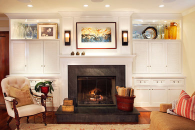 Elegant family room photo in Los Angeles