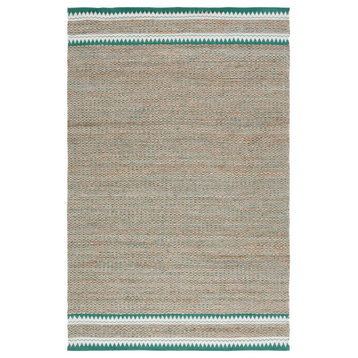 Safavieh Vintage Leather Collection NF874Y Rug, Natural/Green, 3' X 5'