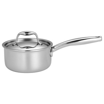 1.6 Quart Triple-Ply Stainless Steel Saucepan with Lid