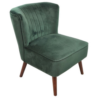 Cromarty Velvet Accent Chair Midcentury Armchairs Accent