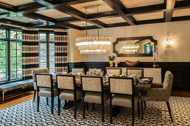 Example of a transitional dining room design in Philadelphia