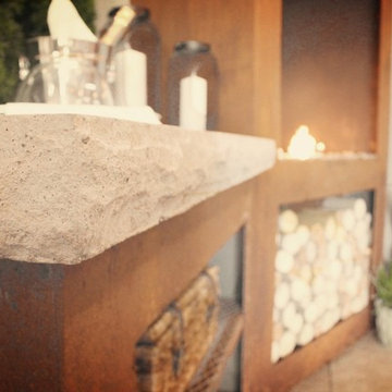 Concrete and Steel Counter