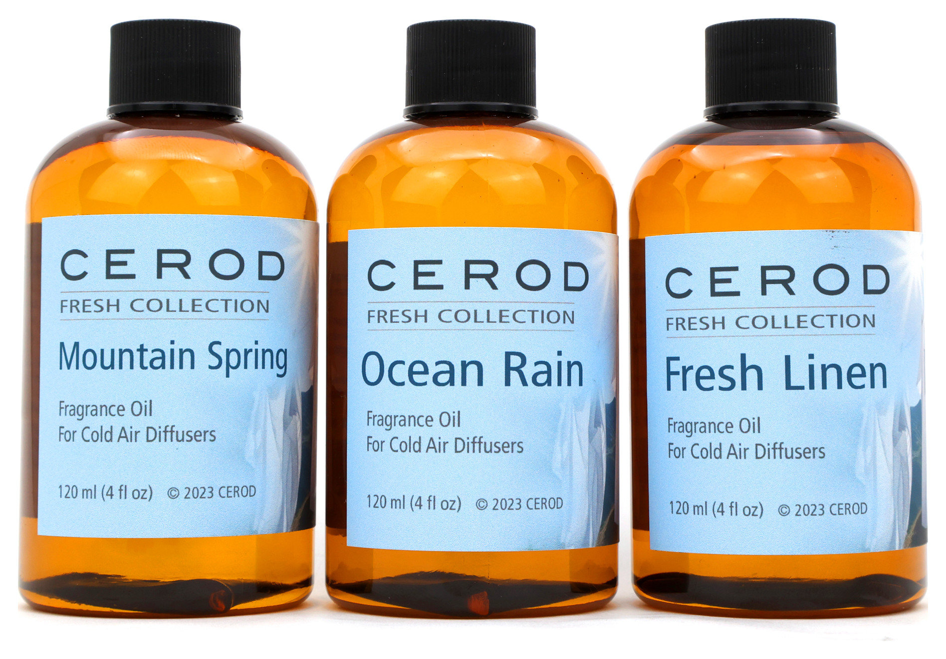 CEROD Fresh Collection Set (3) Diffuser Oil for Cold Air Waterless ...
