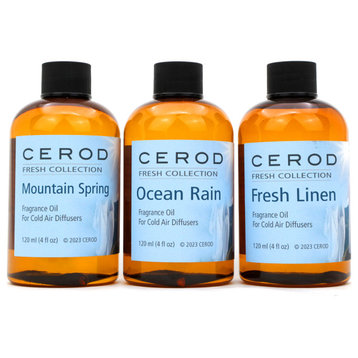 CEROD Fresh Collection Set (3) Diffuser Oil for Cold Air Waterless Diffusers