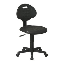 Black Task Chair with Self-Skinned Urethane Seat and Back - Office Chairs