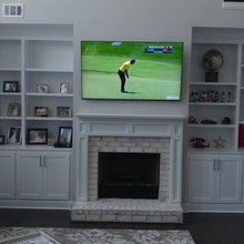 fireplace bookshelves