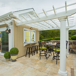 Composite Pergola off Pool House - Pergolas