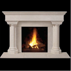 Whitney Stone Fireplace Mantel - Indoor Fireplaces