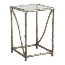 ILLUMINATING ALUMINUM SIDE TABLE - NEW - Side Tables And End Tables