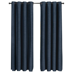 Single Galleria Blackout Striped Thermal Insulated Grommet Curtain /Panel /Drape 