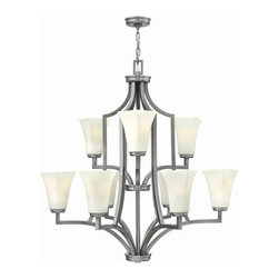 Hinkley - Hinkley Spencer 9-Light Chandelier, Brushed Nickel - Chandeliers