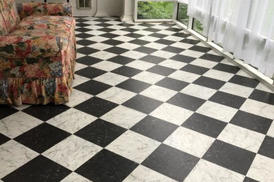 checkerboard vinyl tile