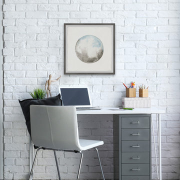 "Smoked Circle" Framed Painting Print