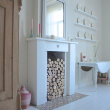 faux fireplace