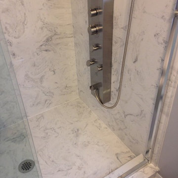 Bath remodel with Thunder Grey Cultured Marble