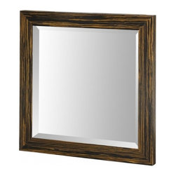 Xylem Essence Striped Ebony Bathroom Mirror - Bathroom Mirrors