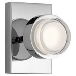 Elan Lighting - Elan Lighting 85075CH Harlaw - 4.75" 10.5W 1 LED Wall Sconce - With its unique circular, movable lights, the LEDHarlaw 4.75" 10.5W 1 Chrome Clear AcrylicUL: Suitable for damp locations Energy Star Qualified: n/a ADA Certified: n/a  *Number of Lights: Lamp: 1-*Wattage:10.5w LED bulb(s) *Bulb Included:Yes *Bulb Type:LED *Finish Type:Chrome
