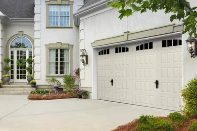 Design ideas for a traditional two-car garage in Seattle.