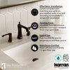 Karran 3-Hole 2-Handle Bathroom Faucet With Pop-Up Drain, Oil Rubbed Bronze