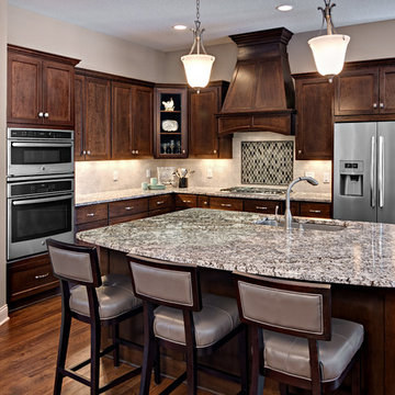 Updated Dark Wood Kitchen
