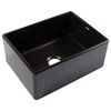 Austen Matte Black Fireclay 24" Single Bowl Farmhouse Undermount Sink