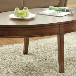 PARRISH 3458-30 STYLISH CHERRY WOOD OVAL COFFEE COCKTAIL TABLE - Coffee Tables