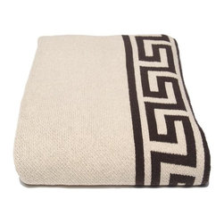 Eco Greek Key Linen Throw-Linen - Products