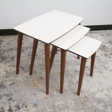 Modern Cream Nesting Table Ruya
