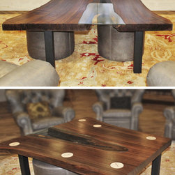 Live Edge Coffee Table River Accent - Dining Tables