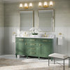 Joyce Bathroom Vanity, Double Sink, 60", Vogue Green, Freestanding