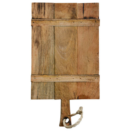 Mango Wood Cheese Board, Rope on Handle, Natural