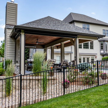 Covered Patio with a Hip Style Roof