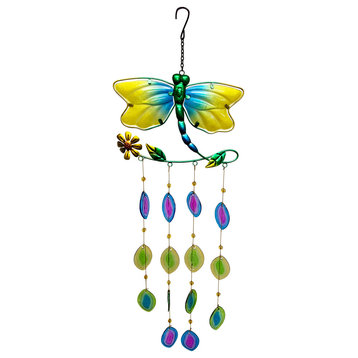 Painted Glass Dragonfly Sun Catcher