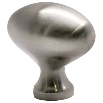 25 Pack Classic Football Brushed Nickel Cabinet Knob 1-31/32" Length