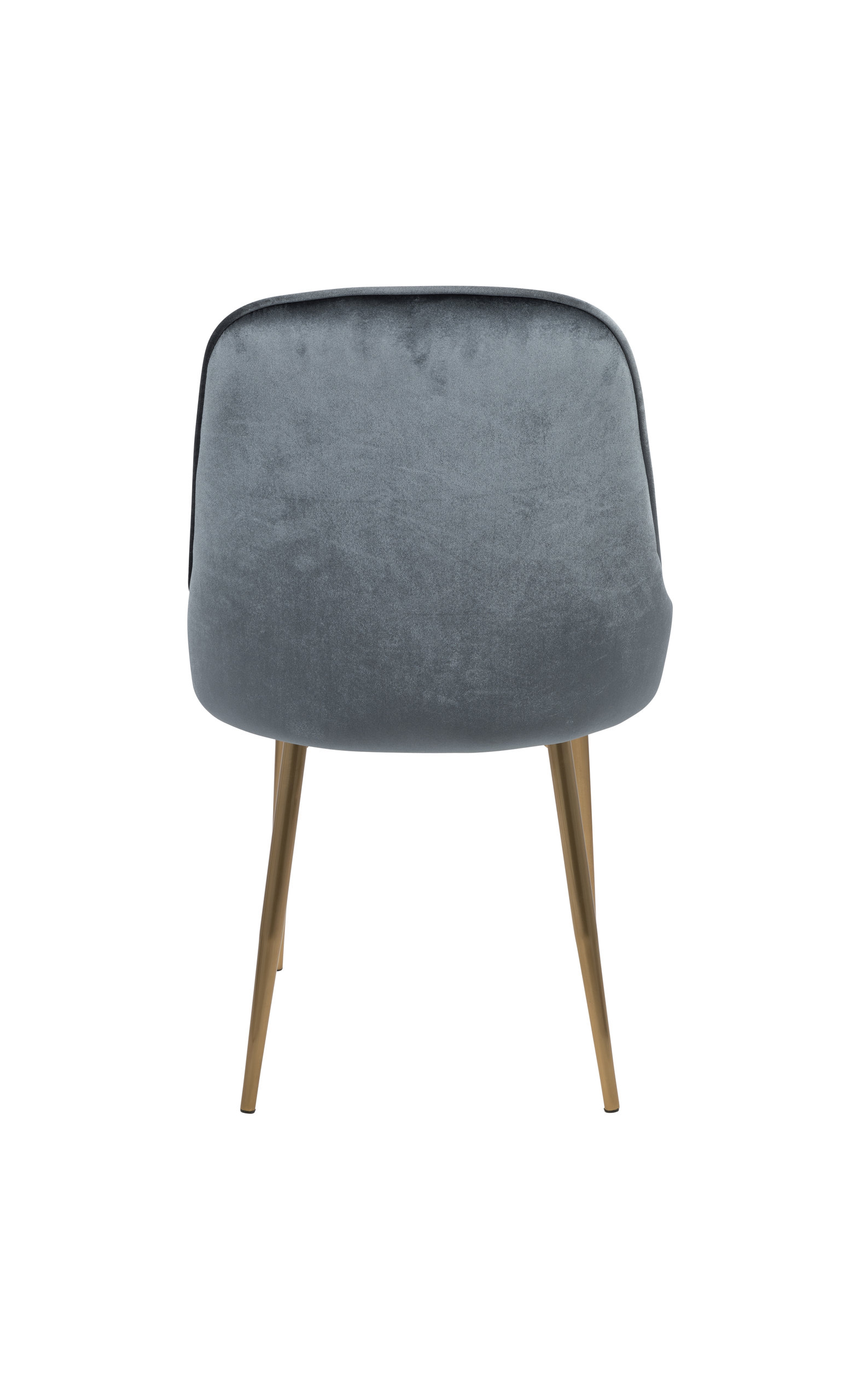 LumiSource Marcel Dining Chair, Set of 2, Blue Velvet, Gold Frame