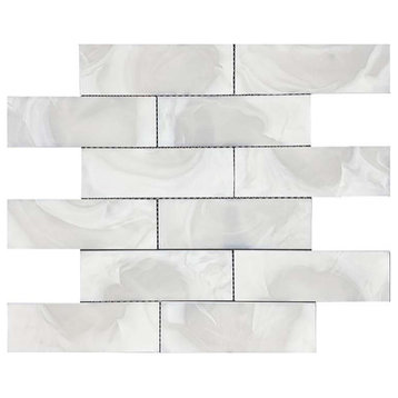 Tundra Interlocking Mosaic Glass Series Snowbird Tile for Floor Walls Flooring