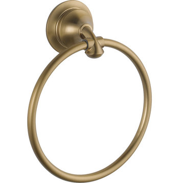 Delta Linden Towel Ring, Champagne Bronze, 79446-CZ