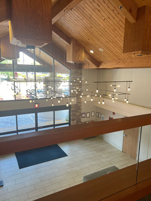contemporary lighting in great room