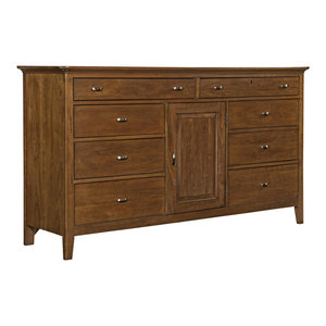 Kincaid Furniture Tuscano Drawer Dresser With Round Mirror Traditional Dressers By Unlimited Furniture Group